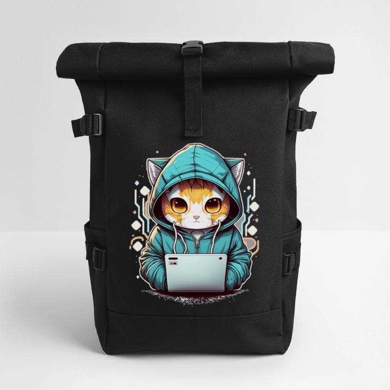 Coding cat Rolltop Rucksack