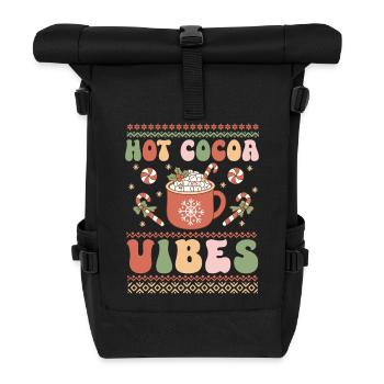 Ugly Christmas Sweater - Roll Top Backpack - black - Front