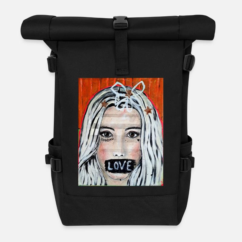 Spread LOVE - Rolltop Rucksack - Schwarz