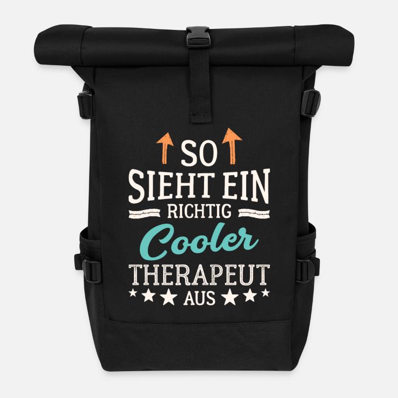 So sieht ein richtig cooler Therapeut aus Therapie - Rolltop Rucksack - Schwarz
