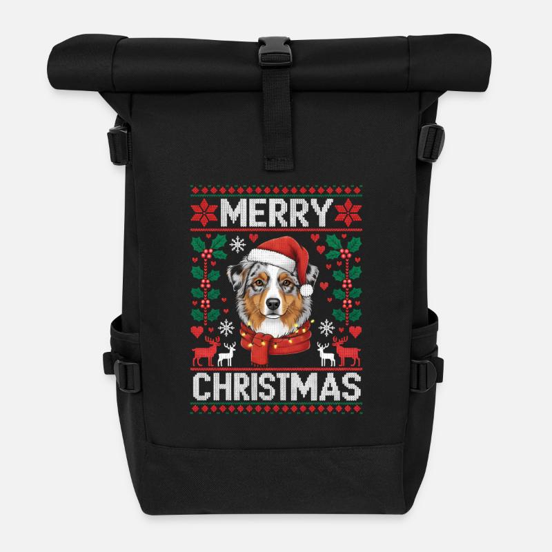 Berger Australien Noël Noël - Sac à dos roll top - noir