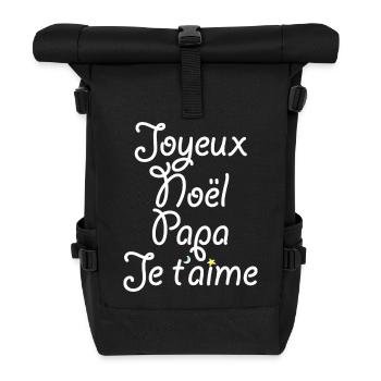 Merry Christmas Dad I Love You - Roll Top Backpack - black - Front