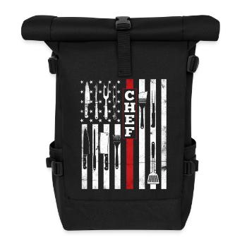 Chef USA Flag - Cuisine Patriot Grilling - Sac à dos roll top - noir - Devant