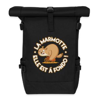 Groundhog cycling at full throttle - Roll Top Backpack - black - Front