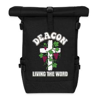 Kirchlicher Ordensdiakonkreuz Christian - Rolltop Rucksack - Schwarz - Vorne