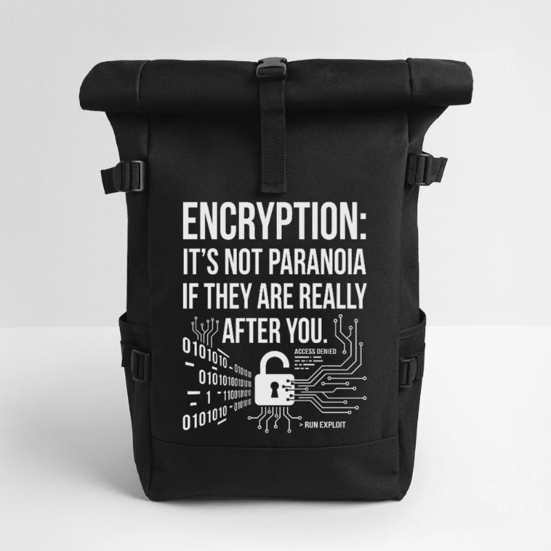 Encryption Paranoia Design Roll Top Backpack