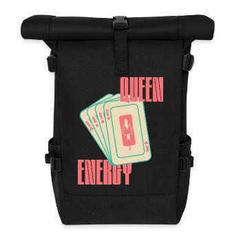 Queen Energy - Roll Top Backpack - black - Front