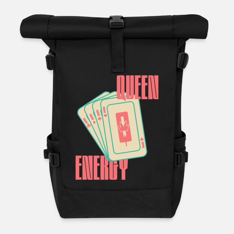 Queen Energy - Rolltop Rucksack - Schwarz