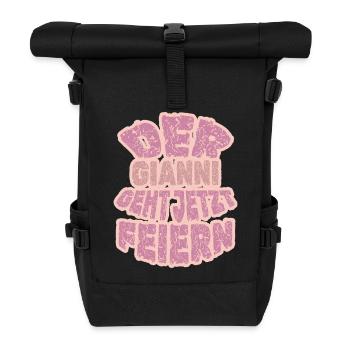 Geschenk für Gianni - Rolltop Rucksack - Schwarz - Vorne