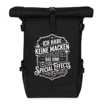 No quirks, special effects - Roll Top Backpack - black - Front