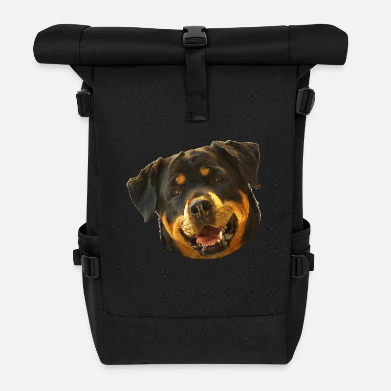 Rottweiler - Rolltop Rucksack - Schwarz