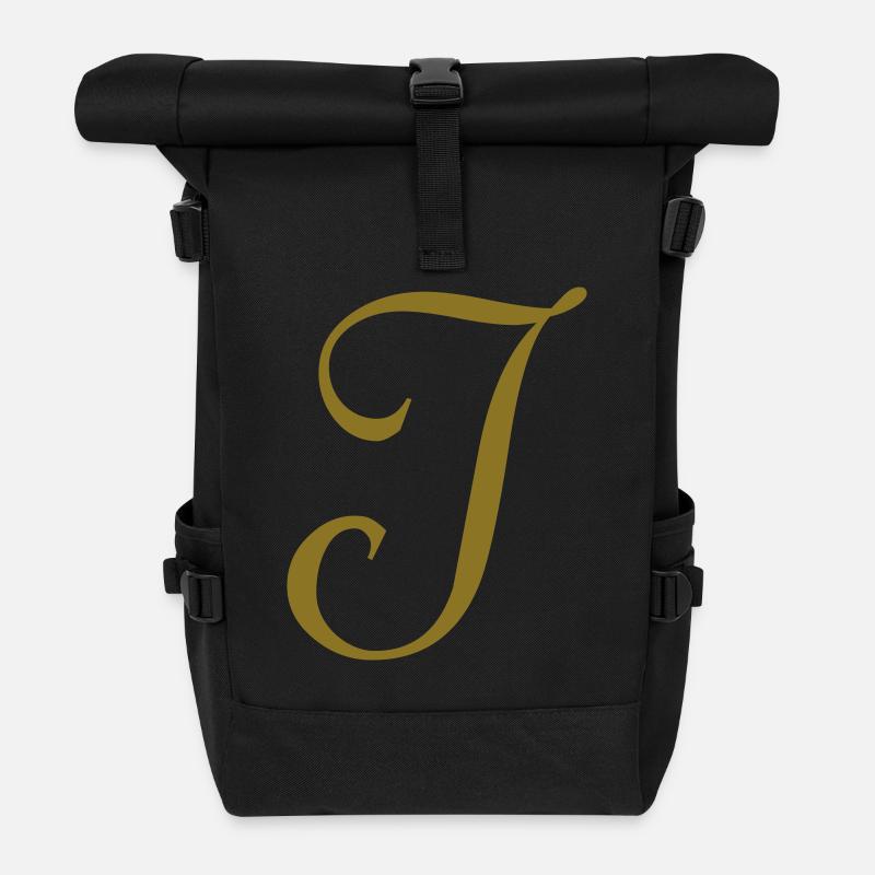 Buchstabe I - Rolltop Rucksack - Schwarz
