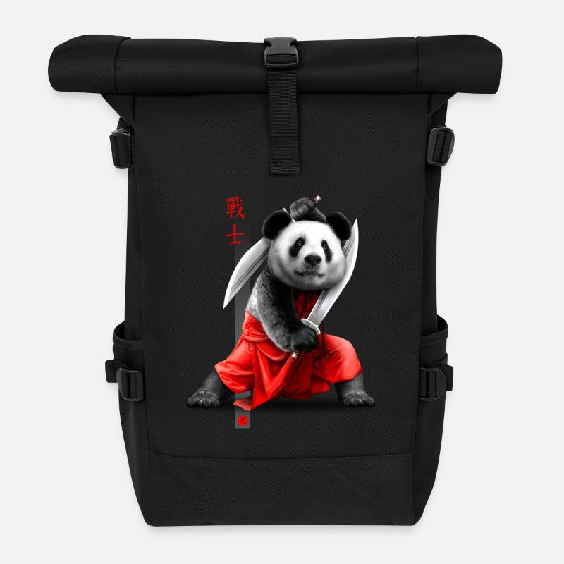 SWORDSPANDA - Rolltop Rucksack - Schwarz