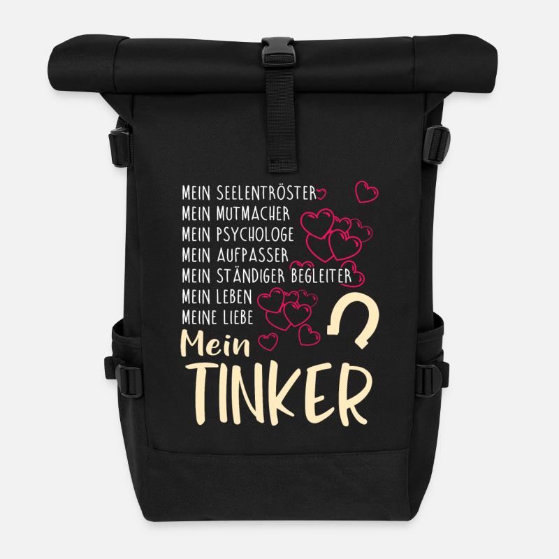 TINKER - mein - Rolltop Rucksack - Schwarz