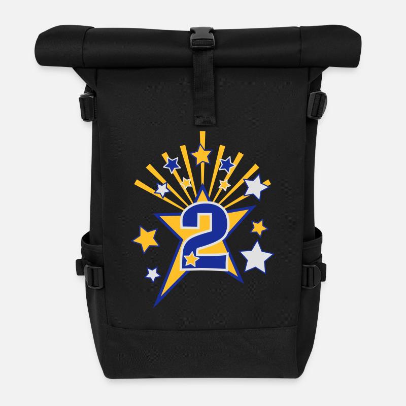 BirthdayStar2 - Rolltop Rucksack - Schwarz