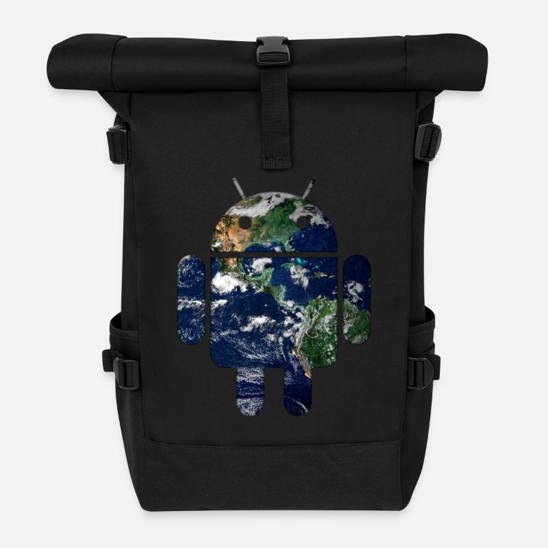 Android - Rolltop Rucksack - Schwarz
