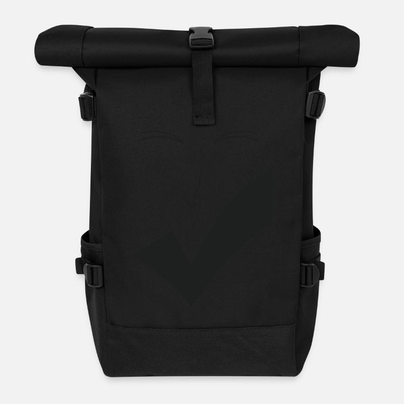 Feines Lächeln - Feines Gesicht F04. . - Rolltop Rucksack - Schwarz