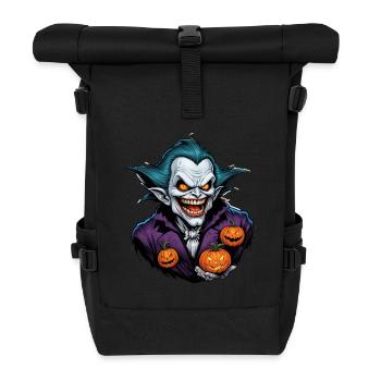 Halloween - Vampire Bloodsucker Horror with Pumpkin - Roll Top Backpack - black - Front