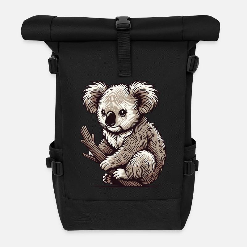 Koala - Rolltop Rucksack - Schwarz