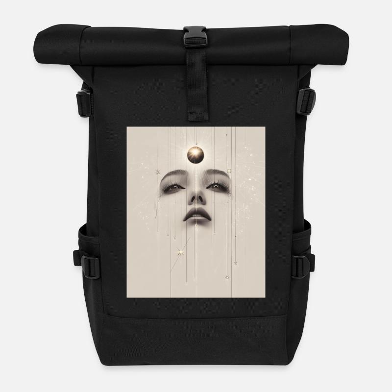She knows - Rolltop Rucksack - Schwarz