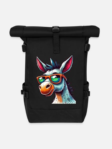 Esel Cool - Rolltop Rucksack - Schwarz