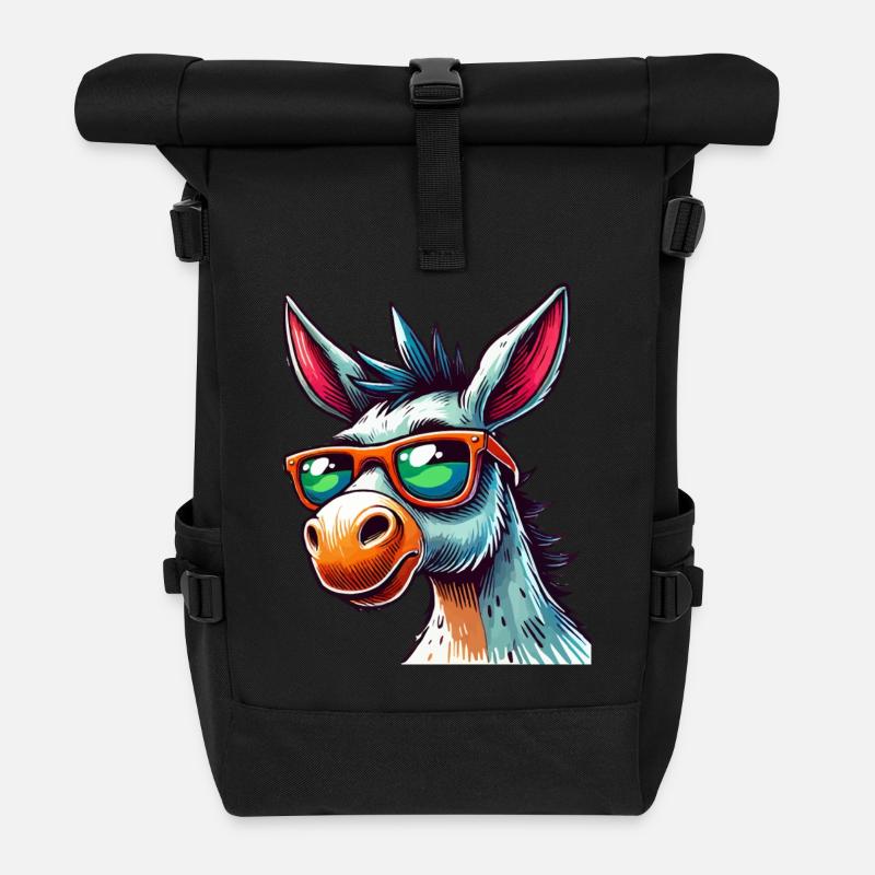 Esel Cool - Rolltop Rucksack - Schwarz