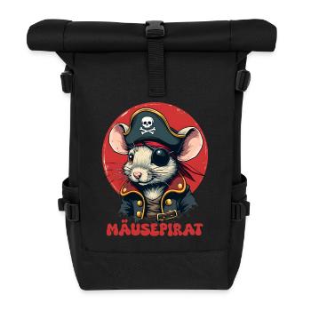 Souris Pirate - Sac à dos roll top - noir - Devant