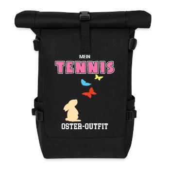 Tennis Spielerin Ostern Geschenk Tennisspielerin - Rolltop Rucksack - Schwarz - Vorne