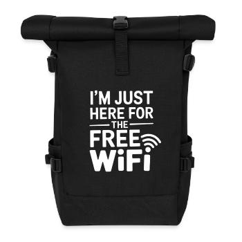 Funny Wi-Fi statement for technology fans - Roll Top Backpack - black - Front