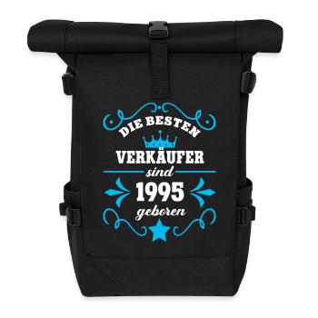 Verkäufer Geburtstag Geboren 1995 Kollegen Verkauf - Rolltop Rucksack - Schwarz - Vorne