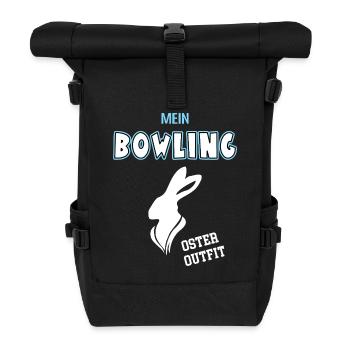 Bowling Oster Outfit Ostergeschenk Bowlen - Rolltop Rucksack - Schwarz - Vorne