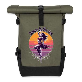 Pole dance - Danse au soleil - Sac à dos roll top - olive/noir - Devant