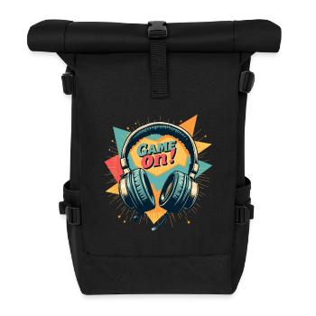 Gaming Headset - Game on - Roll Top Backpack - black - Front