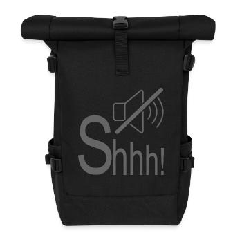 Whisper Silent Shhh - Roll Top Backpack - black - Front