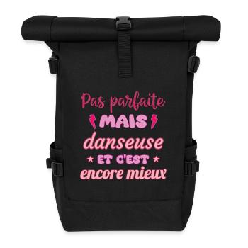 Pas parfaite mais danseuse,danse,Danse - Sac à dos roll top - noir - Devant
