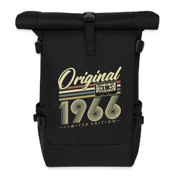 1966 Vintage Vintage Rétro Cadeau d’anniversaire - Sac à dos roll top - noir - Devant