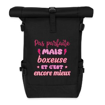 Pas parfaite mais boxeuse,Boxe,boxe - Sac à dos roll top - noir - Devant