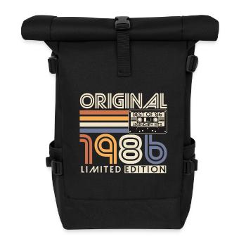1986 Vintage Vintage Rétro Cadeau d’anniversaire - Sac à dos roll top - noir - Devant