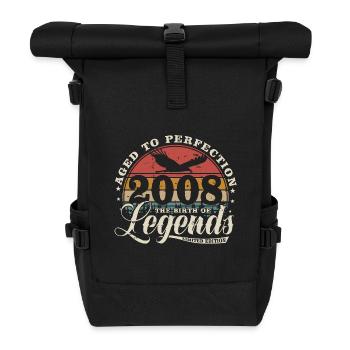 2008 Vintage Born Legends Birthday Gift - Roll Top Backpack - black - Front
