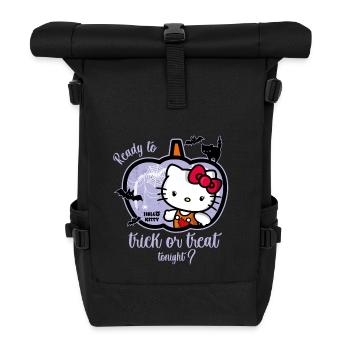 Hello Kitty Halloween Süßes Oder Saures - Rolltop Rucksack - Schwarz - Vorne
