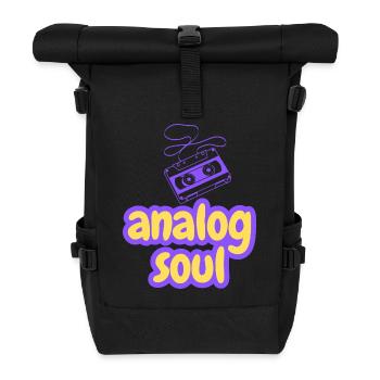 Analog Soul Cassette Retro - Roll Top Backpack - black - Front