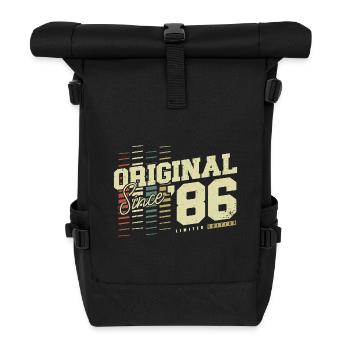 1986 Vintage Vintage Rétro Cadeau d’anniversaire - Sac à dos roll top - noir - Devant