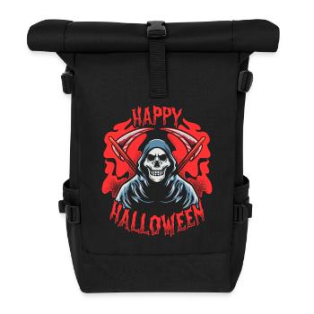 Halloween Grim Reaper Skeleton - Roll Top Backpack - black - Front