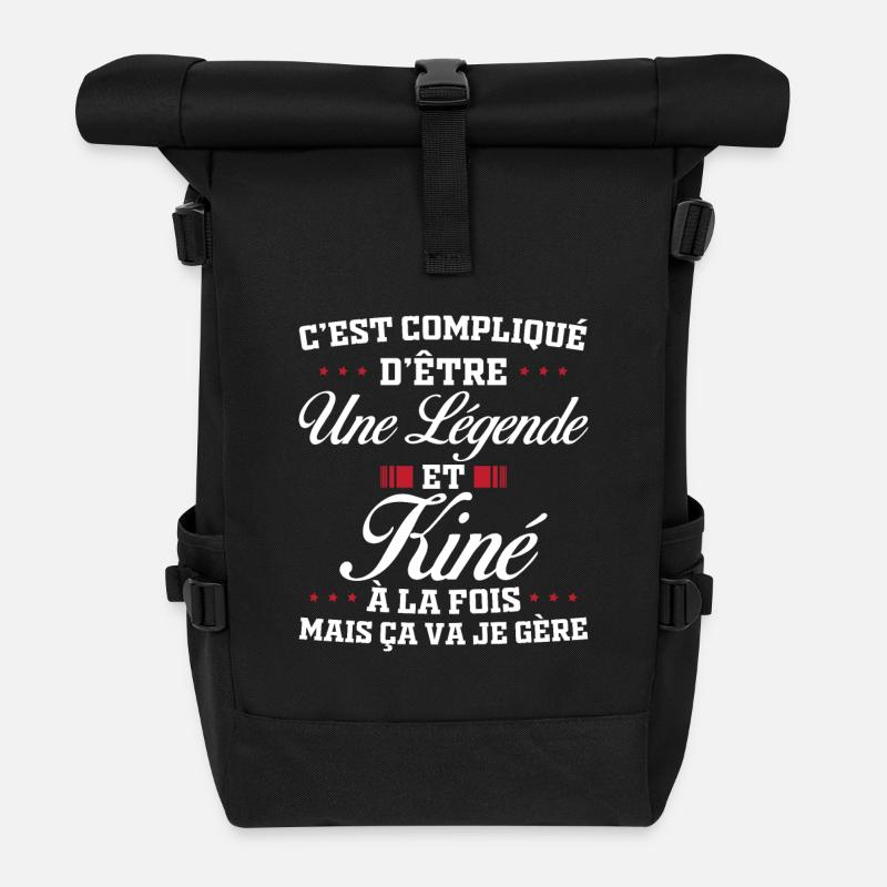 Eine Legende und Physiotherapeut - Rolltop Rucksack - Schwarz