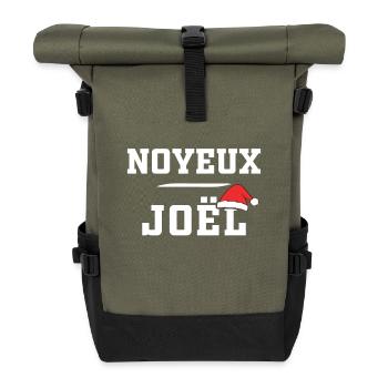 Humour Joël, Noyeux Joël Cadeau Joyeux Noël - Sac à dos roll top - olive/noir - Devant