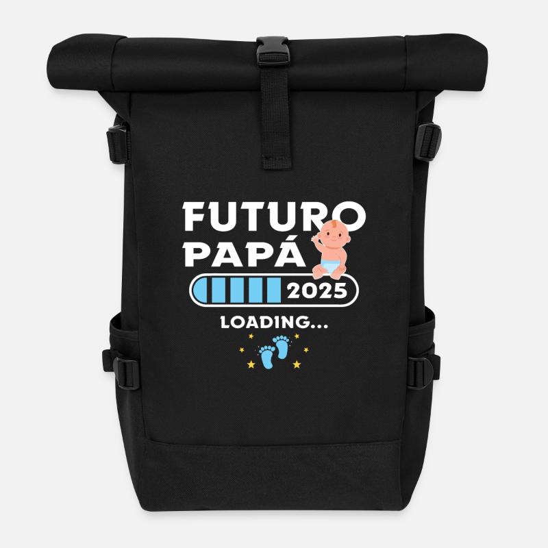 Zukunft Papst 2025 Erstvater 2025 - Rolltop Rucksack - Schwarz