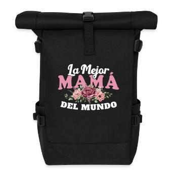 The World's Best Mom Mother's Day Gift - Roll Top Backpack - black - Front