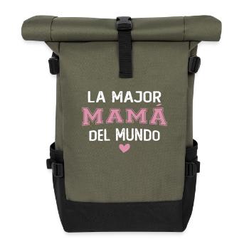 La meilleure maman du monde pour la fête des mères - Sac à dos roll top - olive/noir - Devant