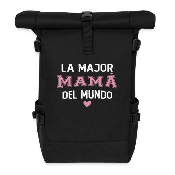 The best mom in the world Mother's Day - Roll Top Backpack - black - Front