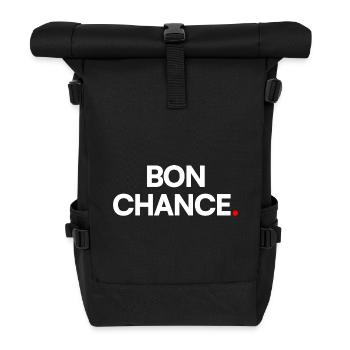 GOOD LUCK | Minimalist humor expression - Roll Top Backpack - black - Front